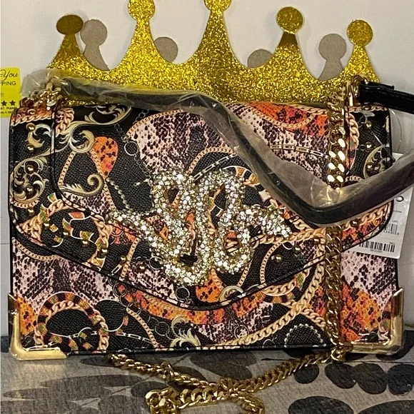 Aldo Black and Gold crossbody /shoulder bag 💼 nwt - Picture 2 of 8